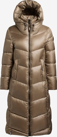 khujo Mantel 'Rabia' in Braun: Vorderseite