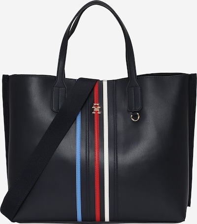 TOMMY HILFIGER "Shopper" tipa soma 'Iconic', krāsa - jūraszils / Zelts / sarkans / balts, Preces skats