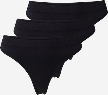 Monki Thong in Black: front