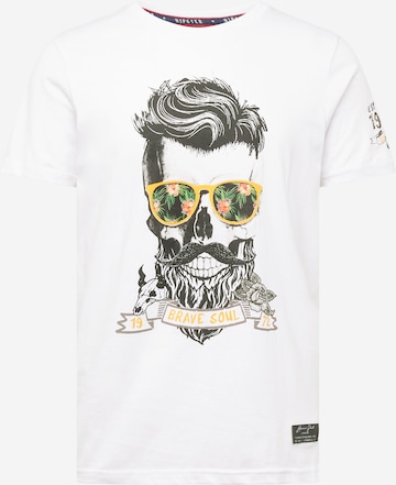 BRAVE SOUL T-shirt '149MERID' i vit: framsida