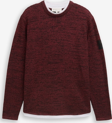TOM TAILOR DENIM Sweater in Red: front