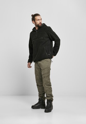 Brandit Jacke 'Teddyfleece Worker' in Schwarz