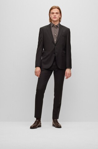 BOSS Regular Pleated Pants 'Wenten' in Black