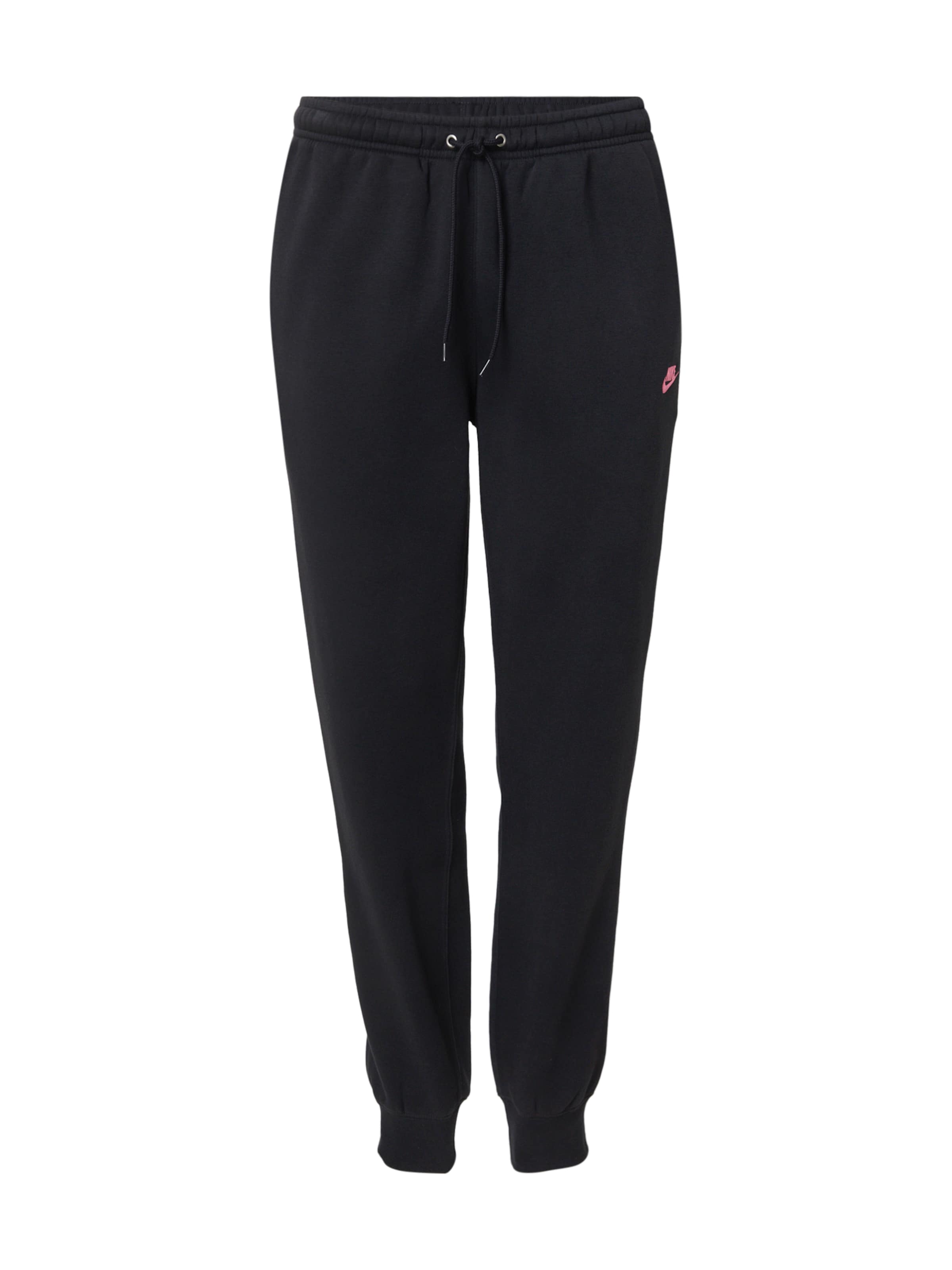 Tapered Pantaloni 'CLUB' de la Nike Sportswear pe negru: față