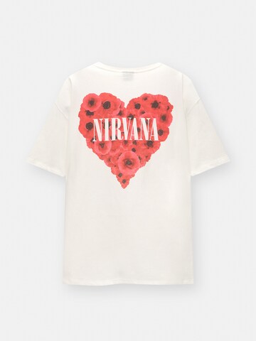 T-shirt 'NIRVANA' Pull&Bear en gris