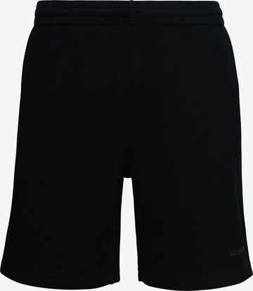 Superdry Regular Pants in Black: front