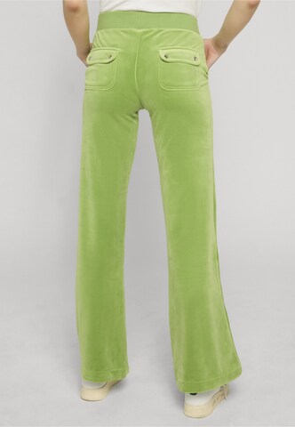 Juicy Couture Na zvonec Hlače 'Layla' | zelena barva