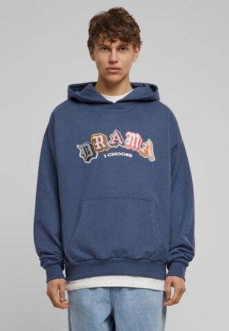 MT Upscale - Sweatshirt 'Drama I choose' em azul: frente