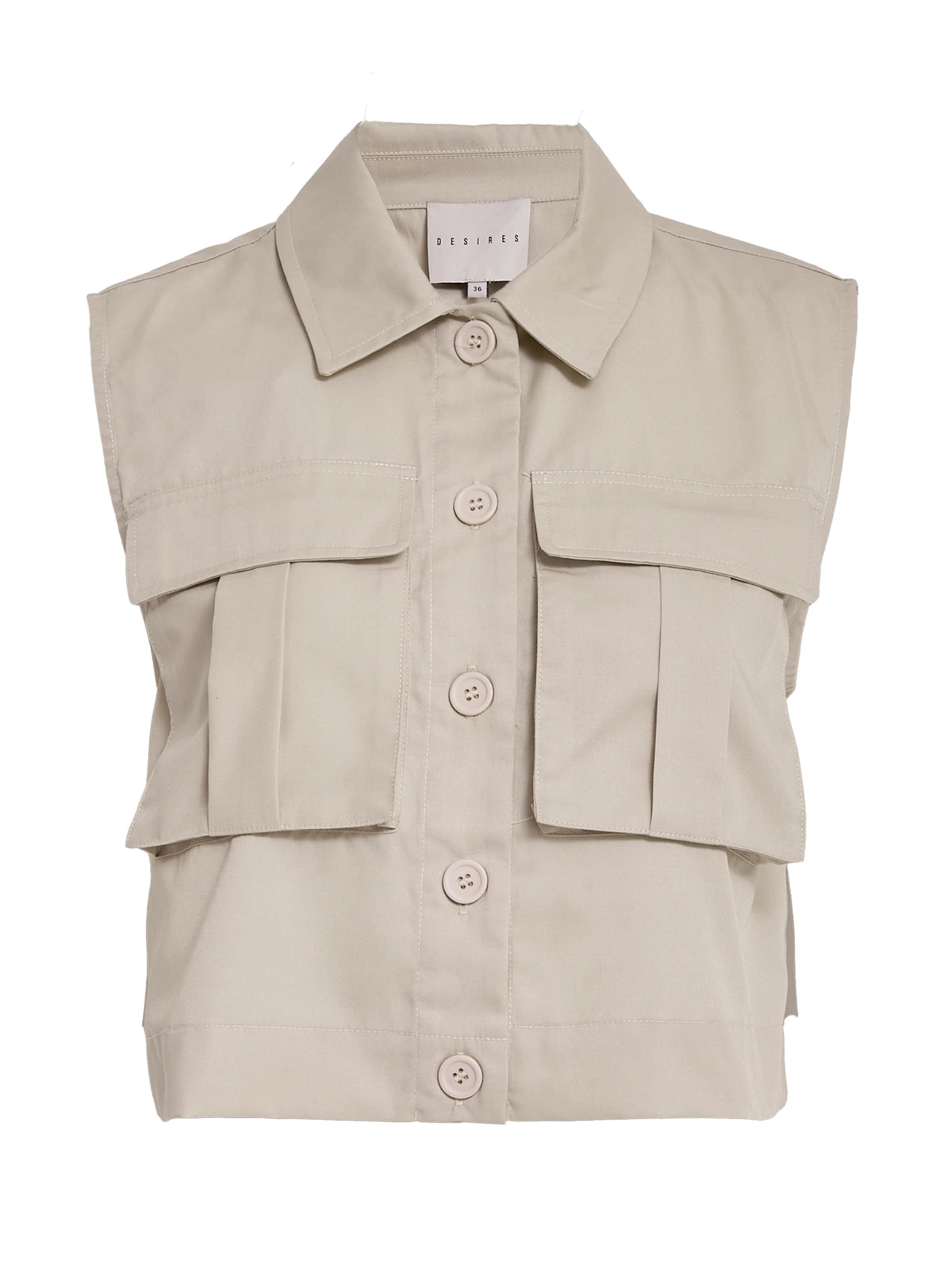 DESIRES Kamizelka 'Faye' w kolorze szary: przód