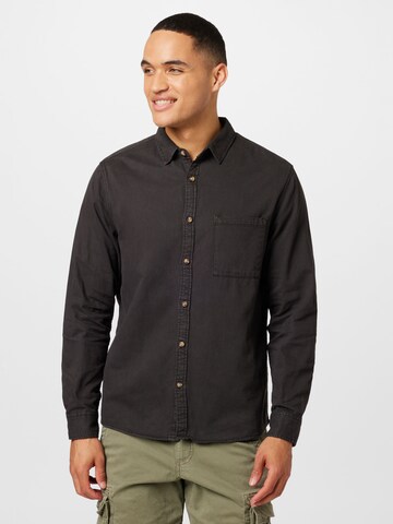 Cotton On Regular fit Button Up Shirt 'CAMDEN' in Black: front