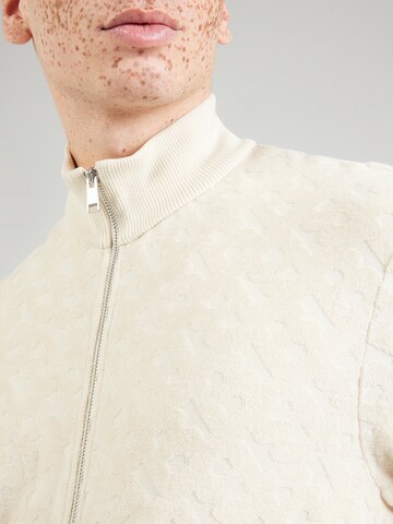 BOSS Sweat jacket 'H-Siza 08' in Beige