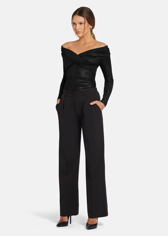 Nicowa Shirt bodysuit in Black: front