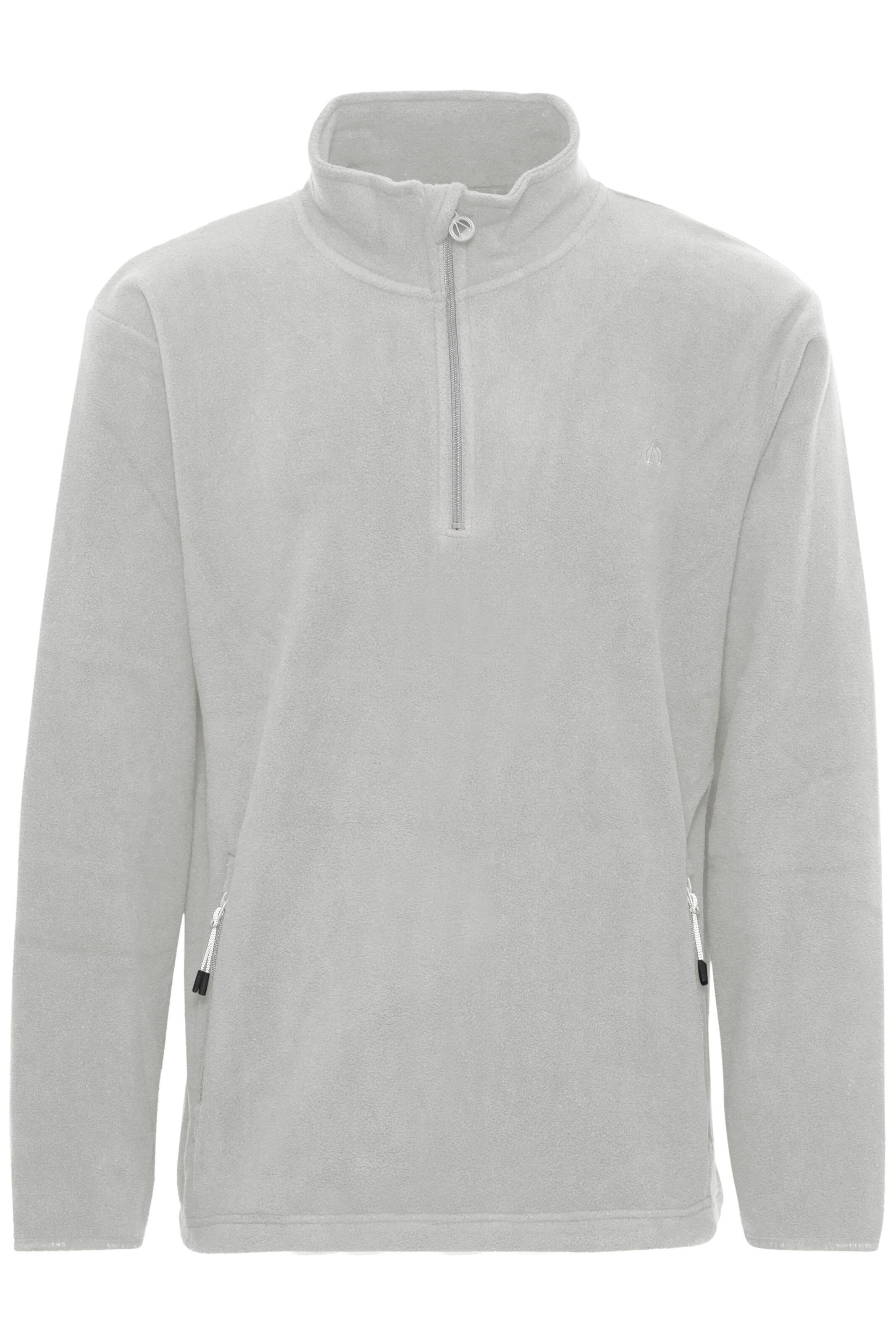 North Bend Fleecepullover 'Cotas' in Grau: Vorderseite