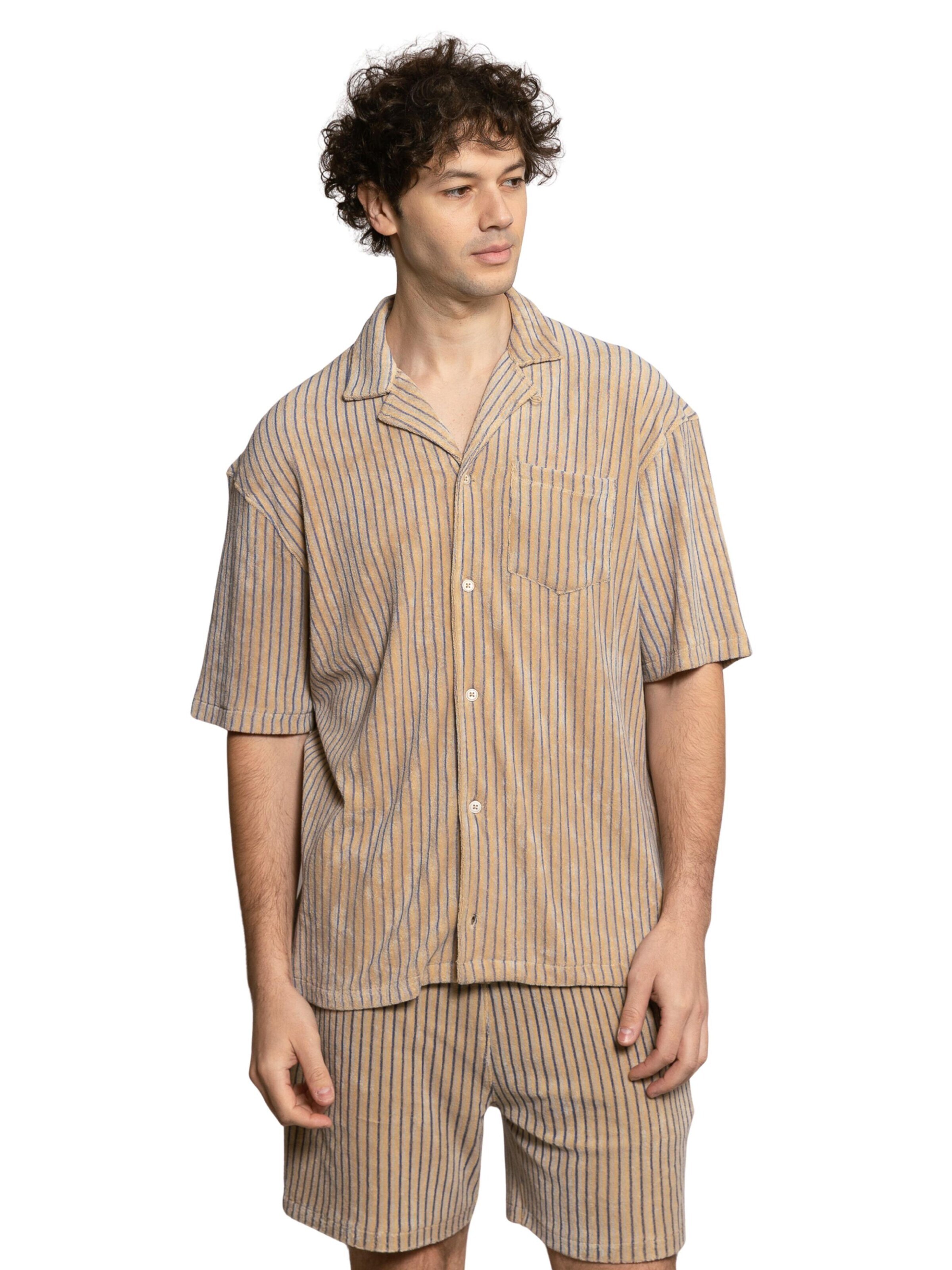 Coupe regular Chemise 'Sagan' LDB en beige : devant