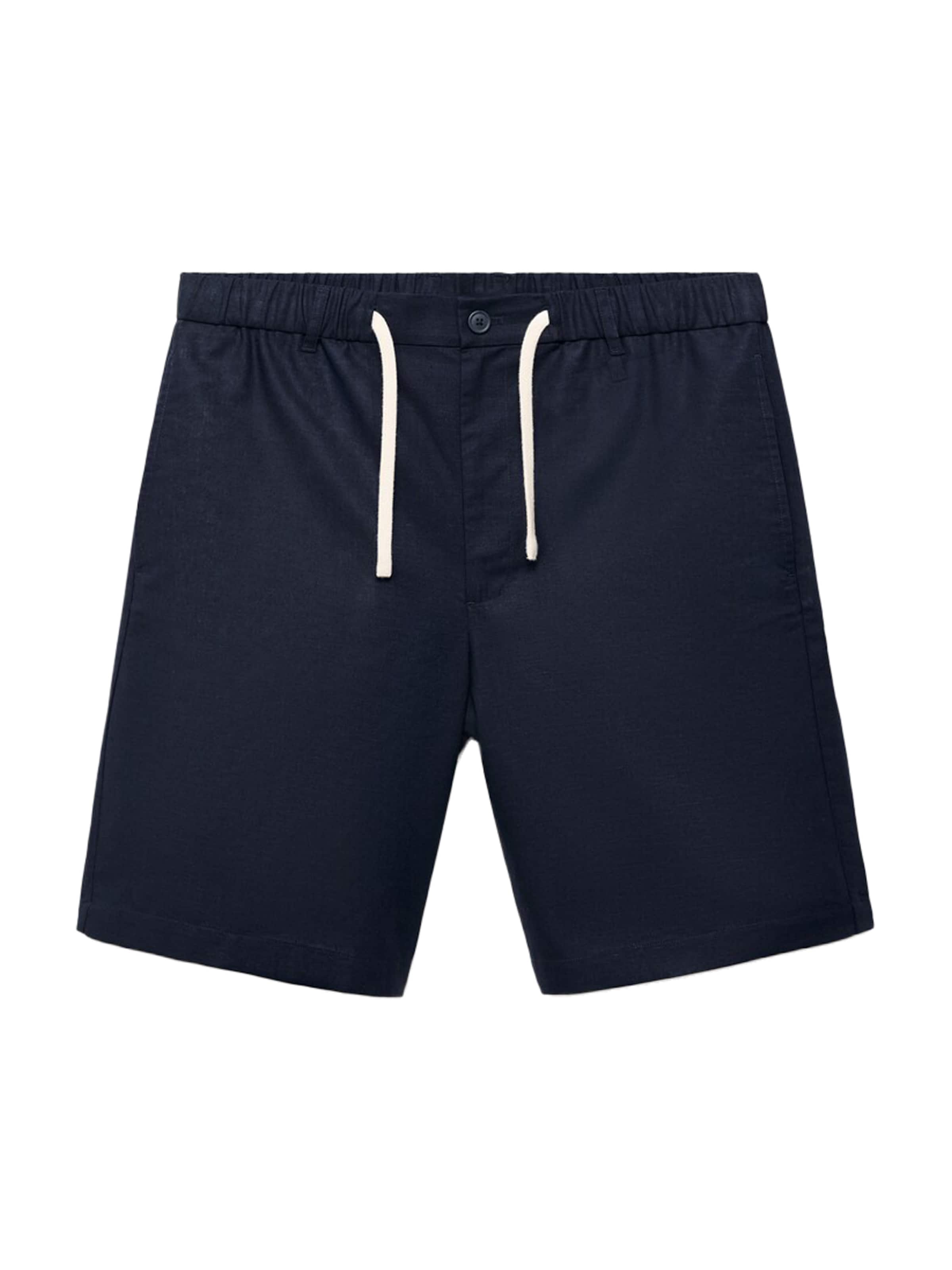 MANGO MAN regular Lærredsbukser 'CABRERA' i blå: forside