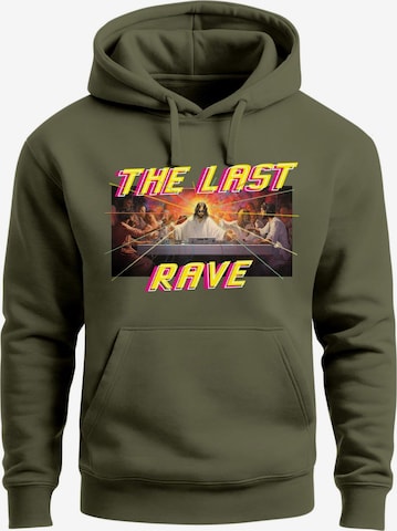 Neverless Sweatshirt 'The Last Rave' in Grün: Vorderseite