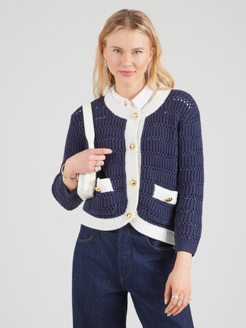 Derhy Knit cardigan 'PIA GILET MAILLE' in Blue: front