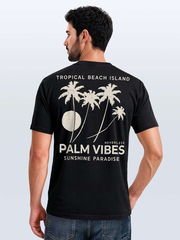 Neverless Shirt 'Palm Vibes'‌‌‌‌‌‌‌‌‌ in Schwarz