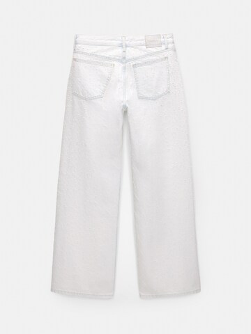 Wide Leg Jean Pull&Bear en bleu