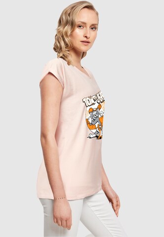 ABSOLUTE CULT Shirt 'Tom And Jerry - Baseball' in Roze