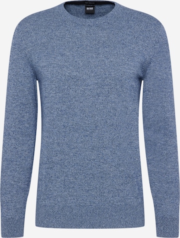 BOSS Пуловер 'Pacas' в синьо: отпред