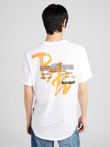 T-Shirt G-Star RAW en blanc : devant