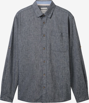 TOM TAILOR Comfort fit Button Up Shirt in Blue: front