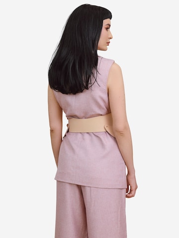 Haute Cuir - Cinturón 'Peplum Maia Corset Belt' en beige