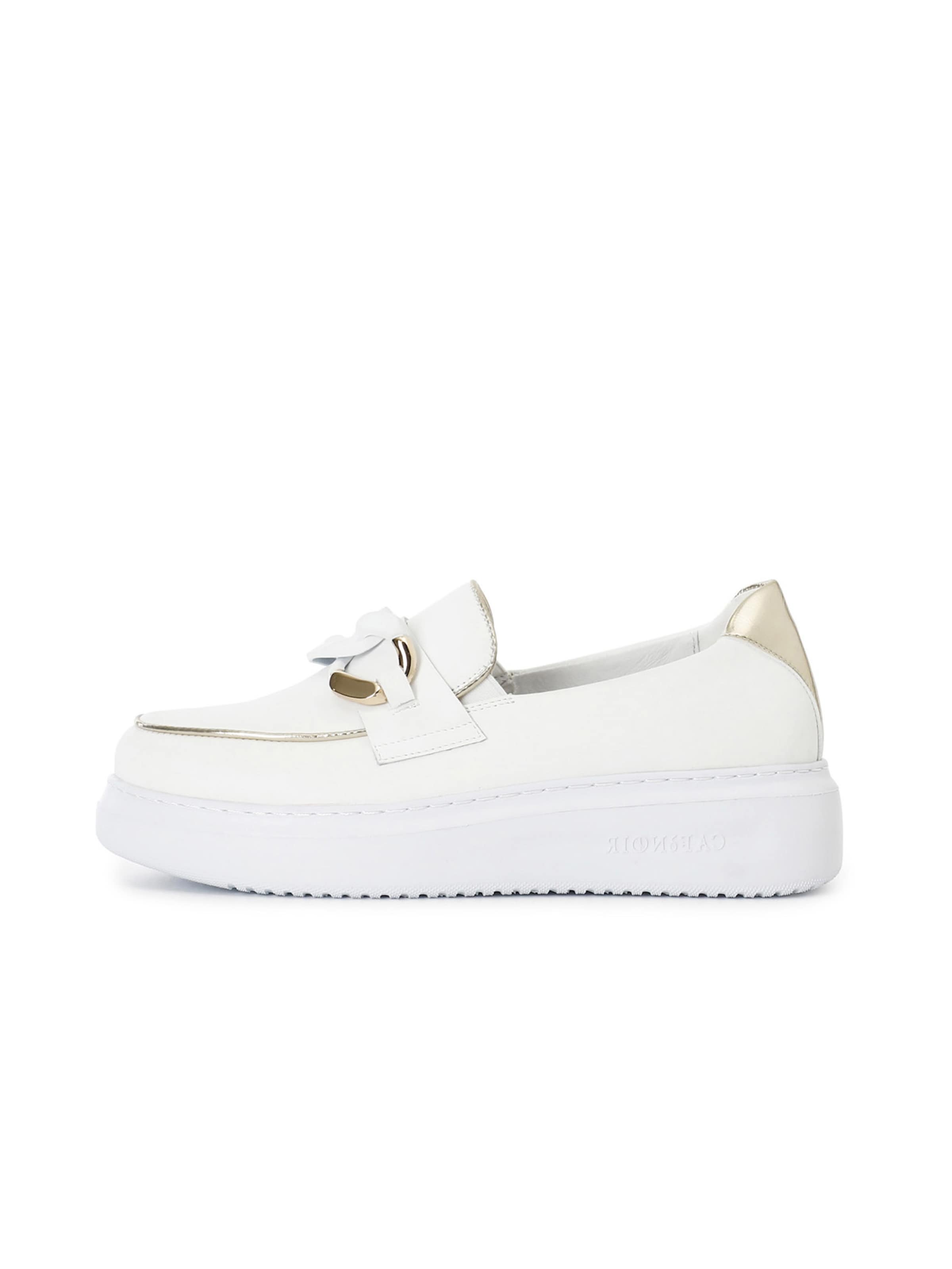 Baskets basses CAFè NOIR en blanc : devant