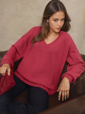 Hiccup Oversized Sweater in Red