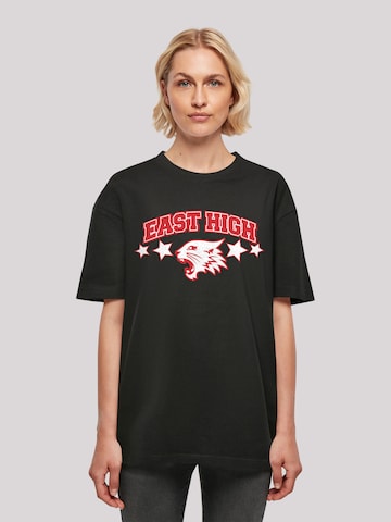 F4NT4STIC Oversized Shirt 'Disney High School Musical The Musical Wildcat Stars' in Black: front