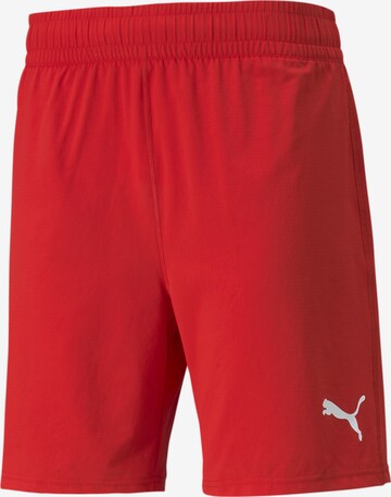 PUMA Regular Workout Pants in Red: front