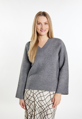 DreiMaster Klassik Sweater 'Casnagie' in Grey: front