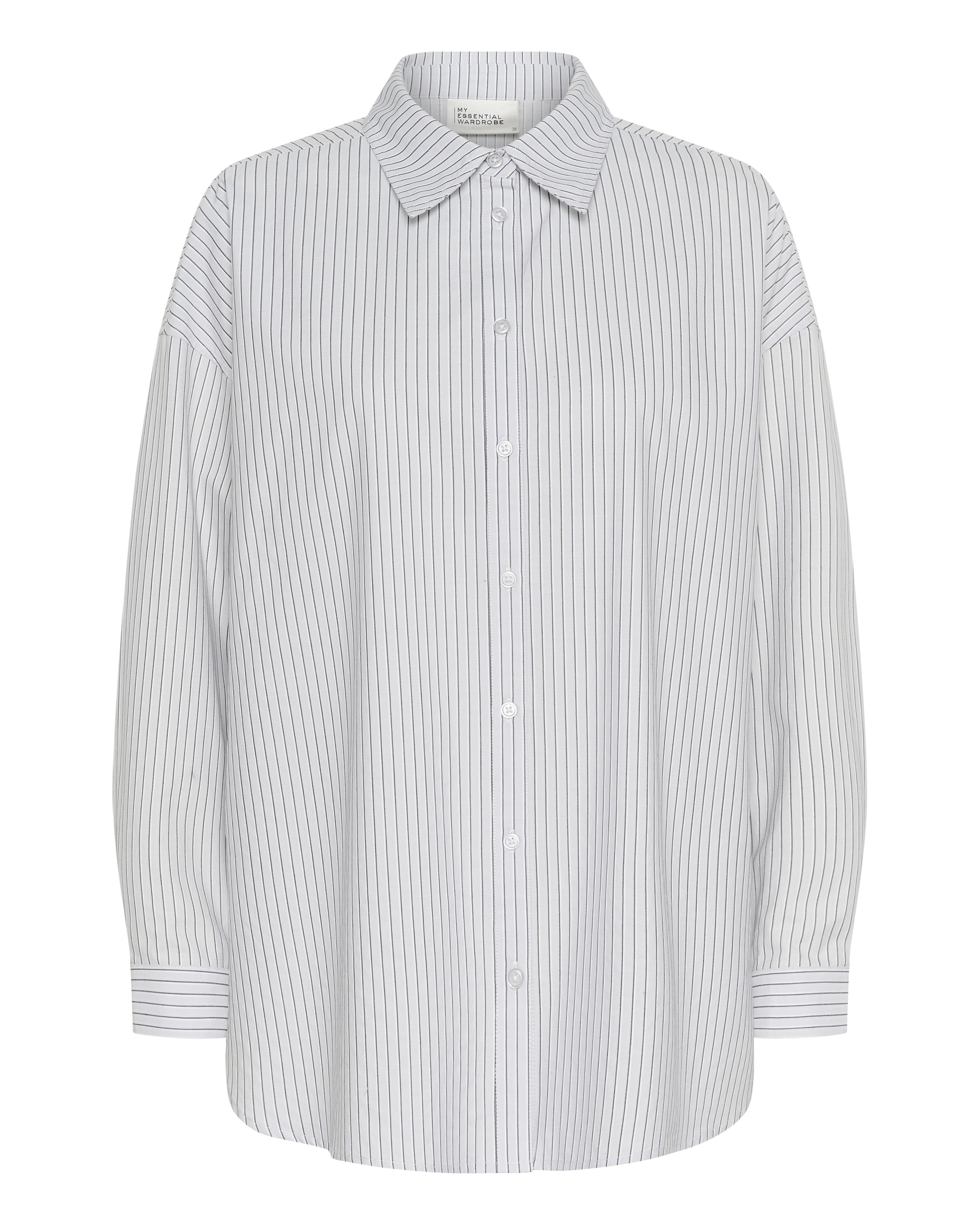 My Essential Wardrobe Bluse 'Jean'' i natblå / hvid, Produktvisning