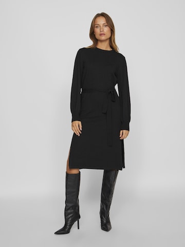 VILA Knitted dress in Black: front