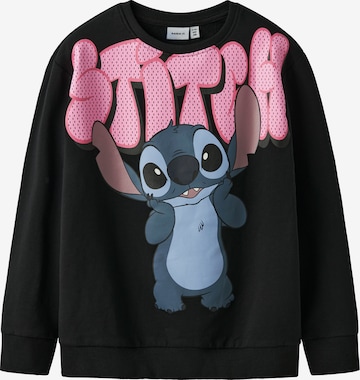 NAME IT Sweatshirt 'NKFODIMI STITCH' in Schwarz: Vorderseite