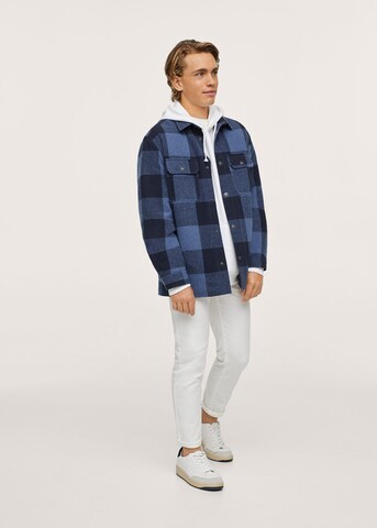 MANGO TEEN Between-Season Jacket 'Street' in Blue