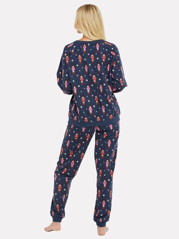 Threadbare Pyjama 'Nutcracker Xmas' in Blau