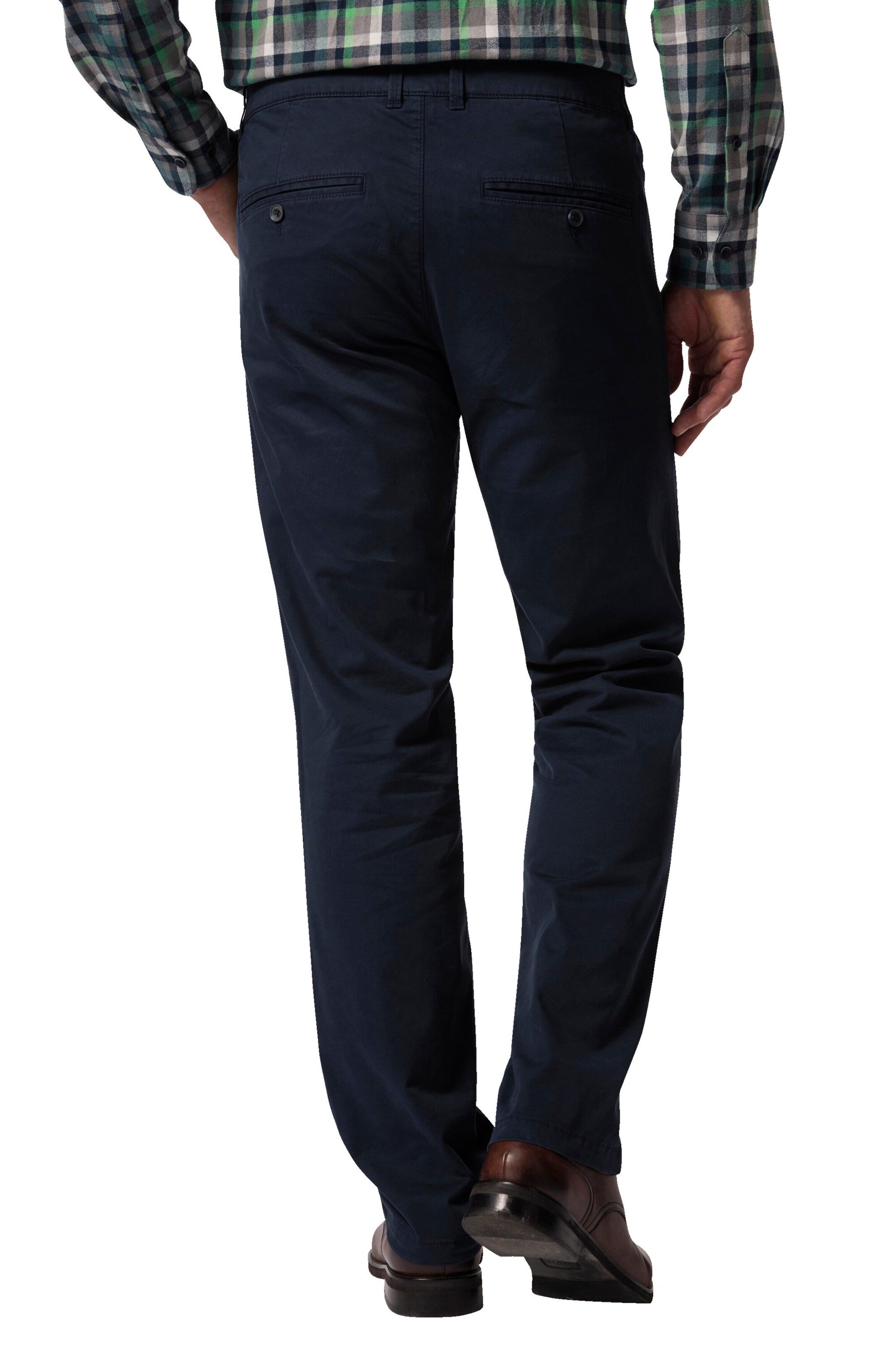 Boston Park Regular Chinohose in Blau