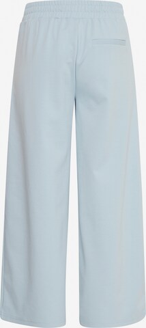 ICHI Wide leg Pleat-Front Pants 'KATE' in Blue