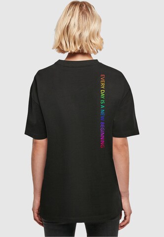 Maglietta 'Ladies Hope Rainbow' di Merchcode in nero