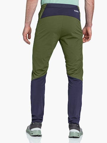 Schöffel - Slimfit Pantalón de montaña 'Hestad' en verde