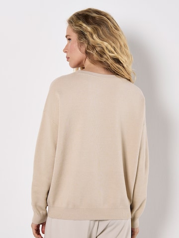 Apricot Pullover 'Flower Jumper' in Beige