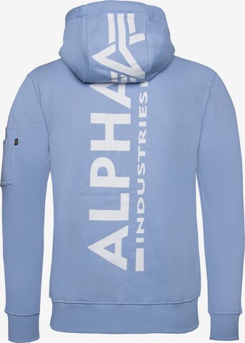 ALPHA INDUSTRIES Zip-Up Hoodie in Blue