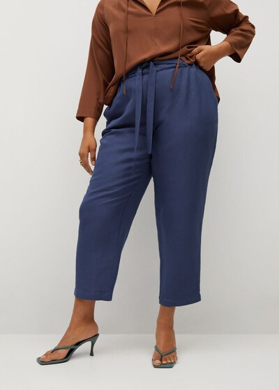 VIOLETA by Mango Hlače 'Cotili8' u mornarsko plava, Prikaz modela