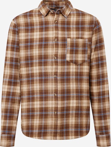 Cotton On Button Up Shirt 'CAMDEN' in Brown: front