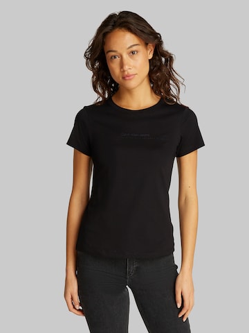 Calvin Klein Jeans Koszulka w kolorze czarny: przód