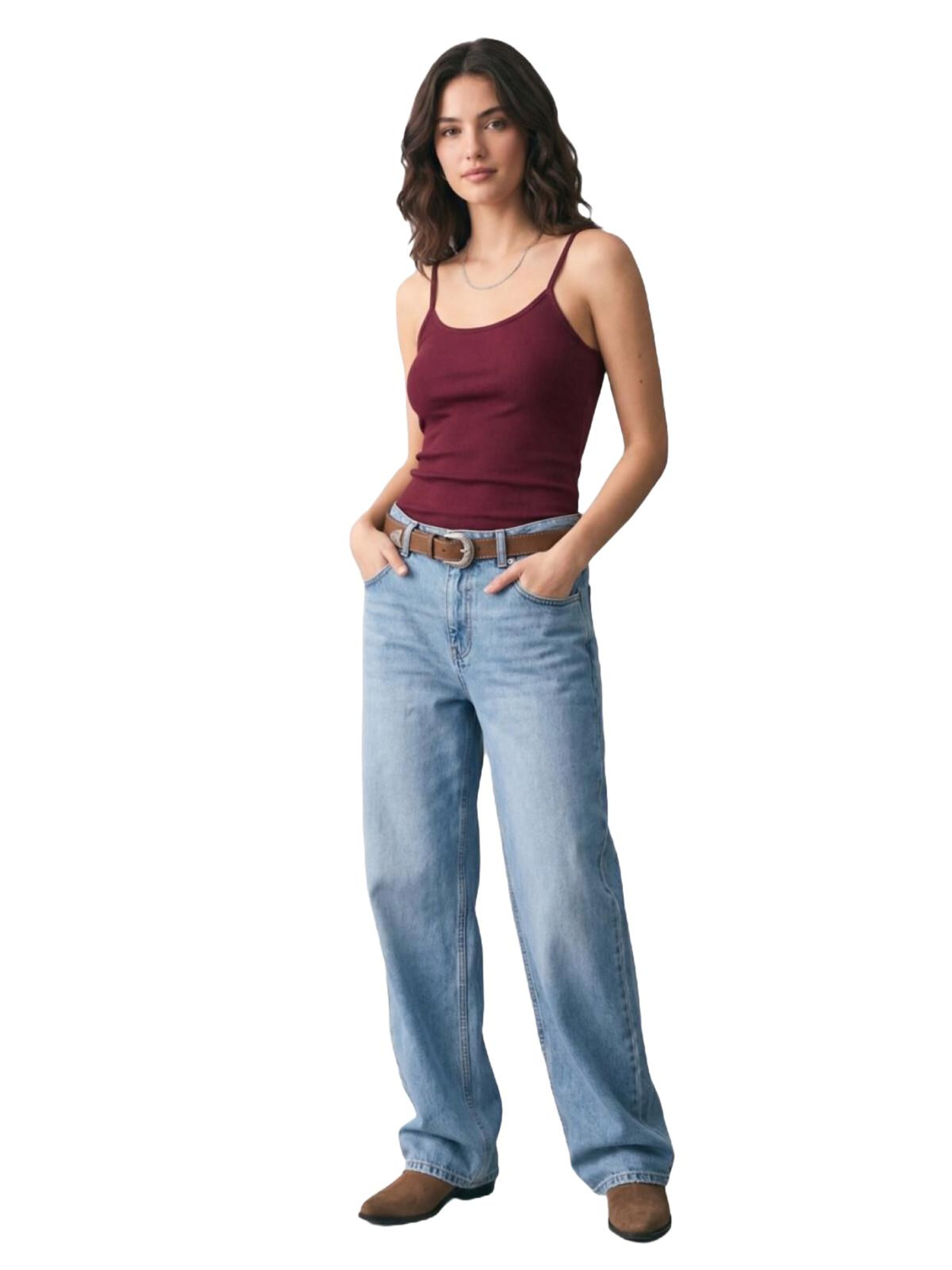 LTB Jeans Top 'Trägern' in Red