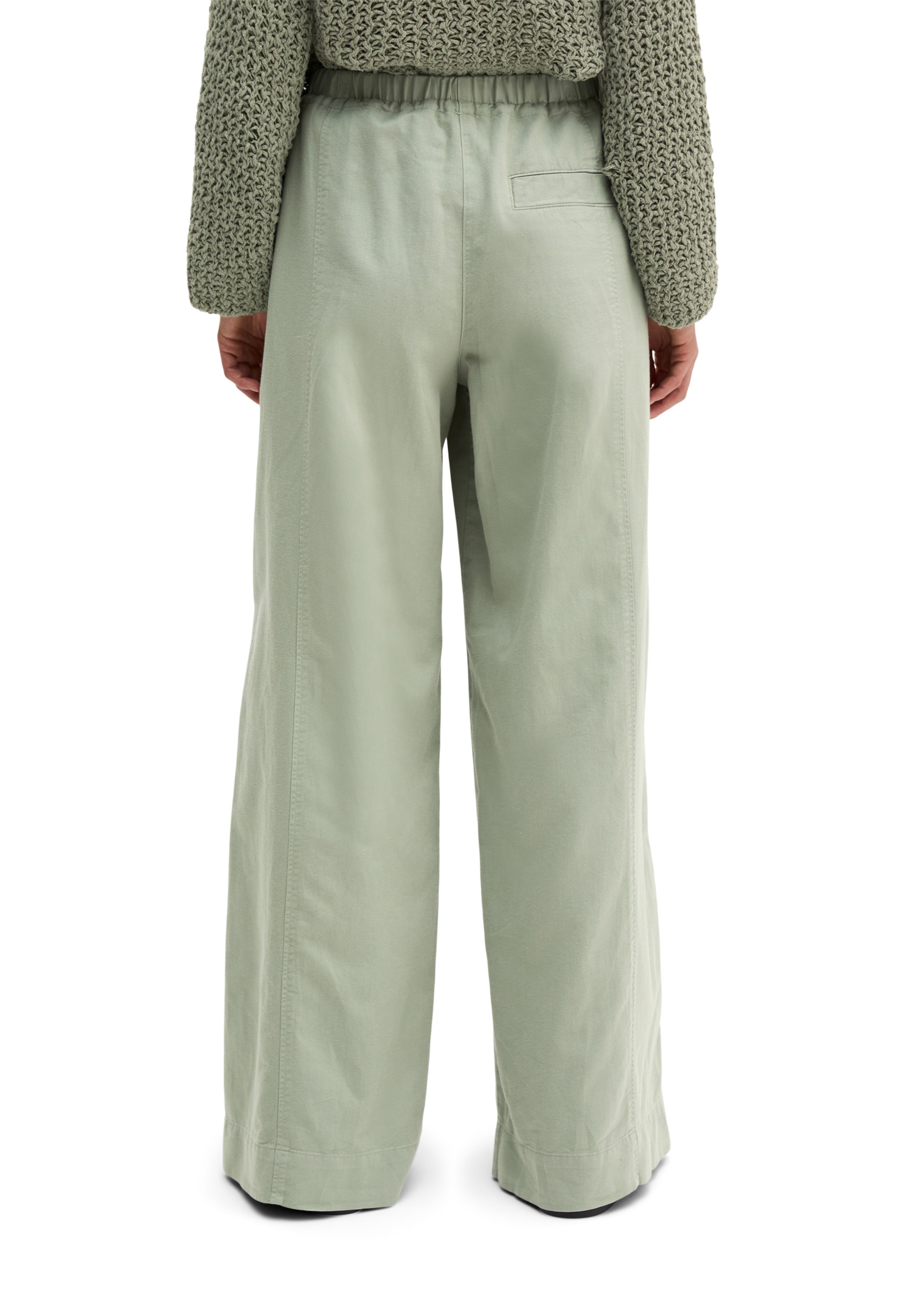 Marc O'Polo Wide Leg Hose in Grün