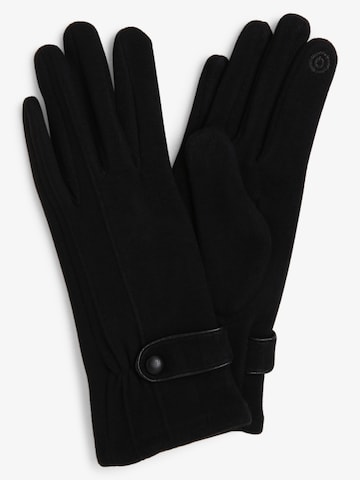 eem Full Finger Gloves in Black: front